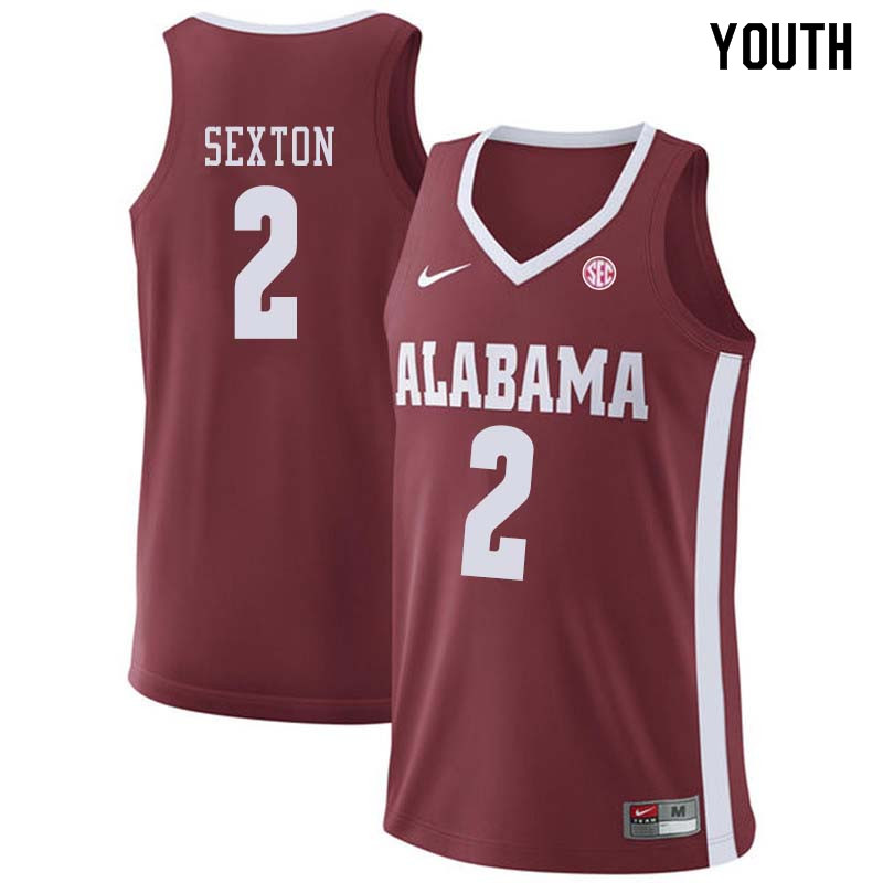Youth #25 Donta Hall Alabama Crimson Tide College Basketball Jerseys Sale-Crimson